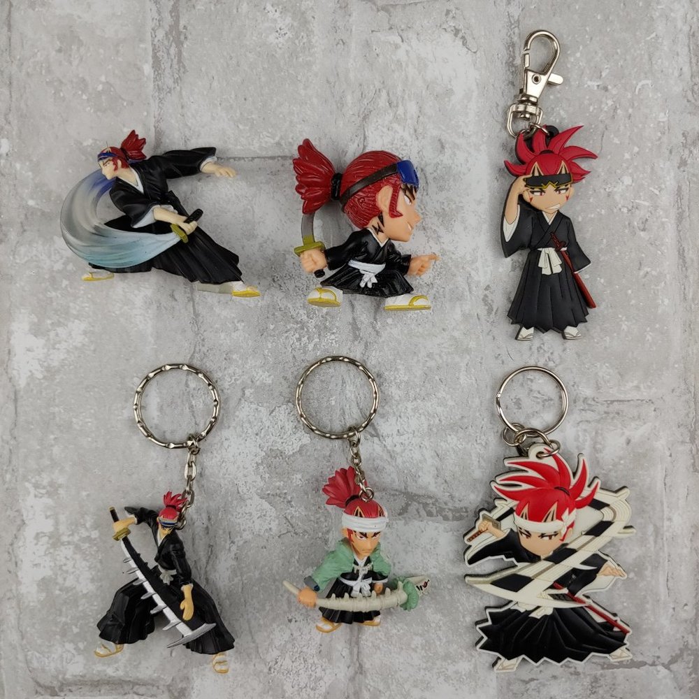 Bleach Renji Abarai Gashipon Keychain Anime Figure Lot of Six Tite Kubo Japan